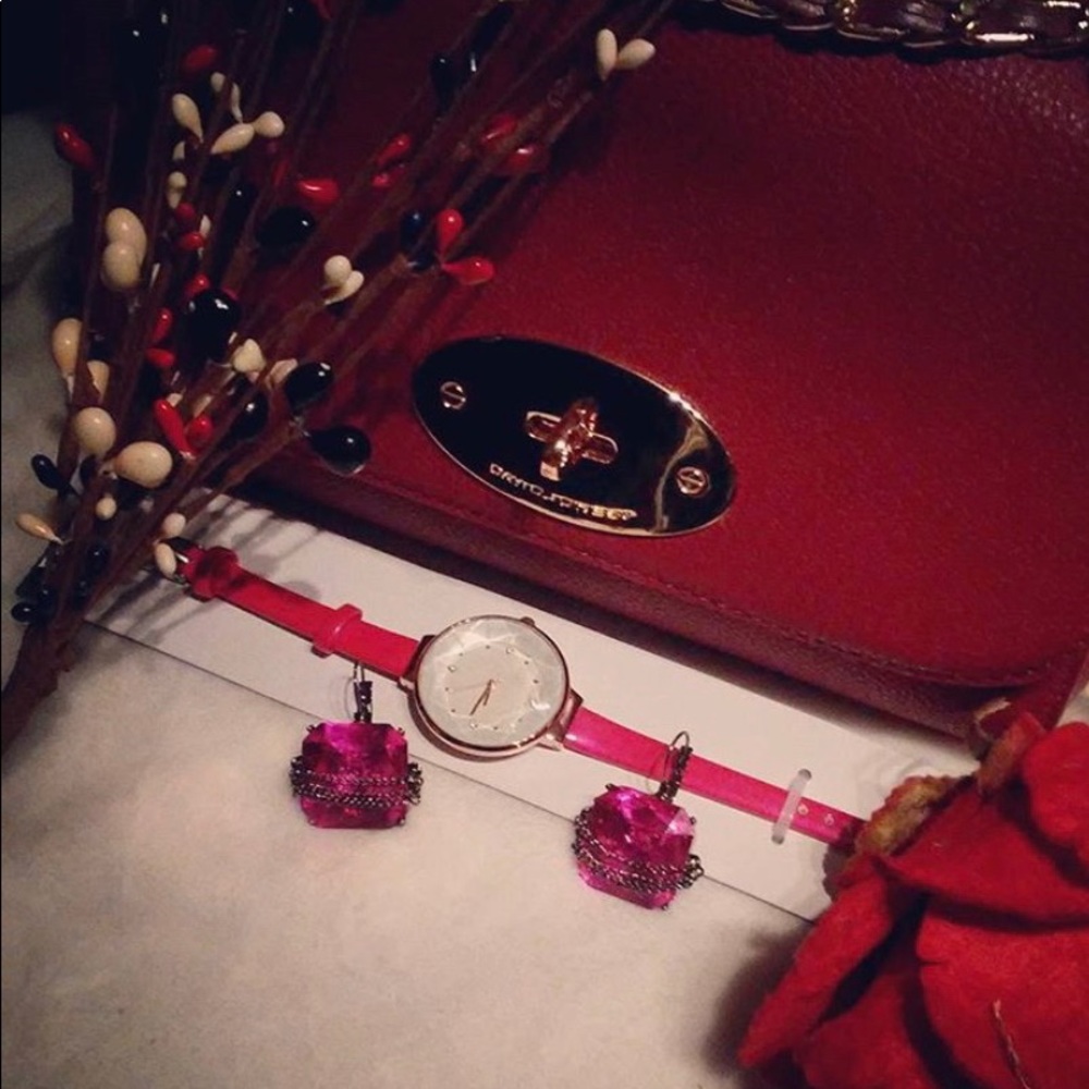 Crossbody Purse/Watch/Earrings